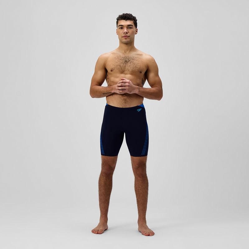 Men's swim jammers Speedo Hyper Boom Splice grey lead/neon coral 2