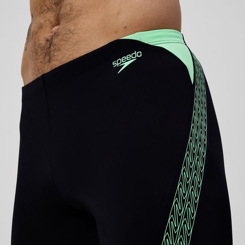 Men's swim jammers Speedo Hyper Boom Splice black/alfalfa green 5