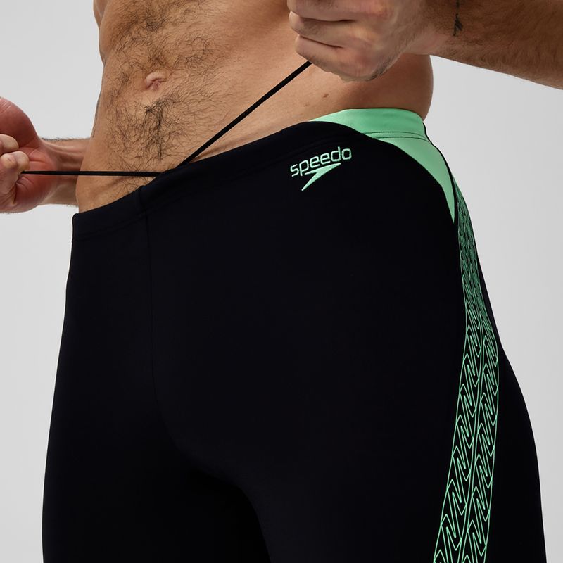 Men's swim jammers Speedo Hyper Boom Splice black/alfalfa green 6