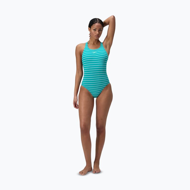 Women's one-piece swimsuit Speedo Eco Endurance+ Printed Medalist turquoise gem 2