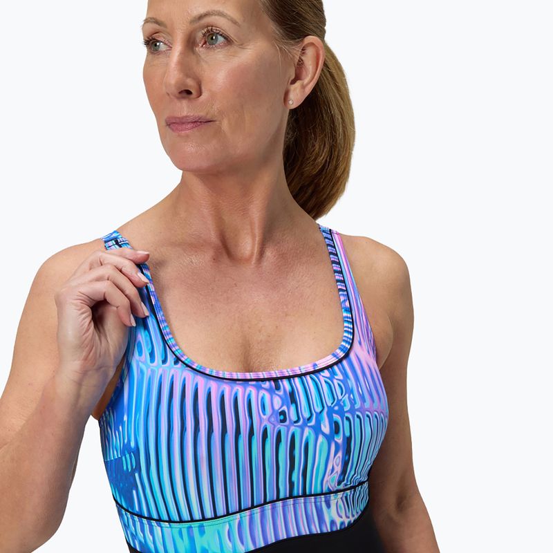 Women's one-piece swimsuit Speedo Shaping Contour Eclipse Printed indigo glow 5