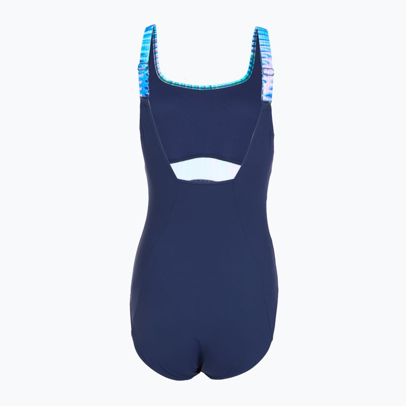 Women's one-piece swimsuit Speedo Shaping Contour Eclipse Printed turquoise gem 2