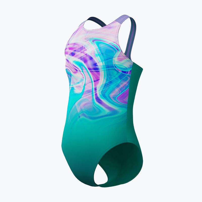 Children's one-piece swimsuitSpeedo Printed Pulseback turquoise gem 3