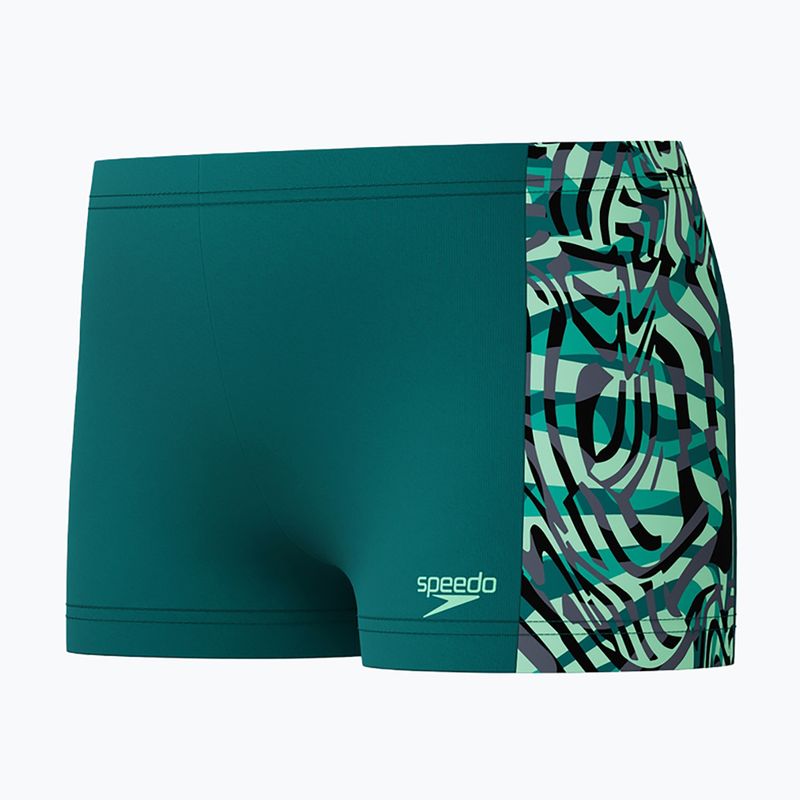 Children's swim boxers Speedo Digital Panel Aquashort deep emerald 3