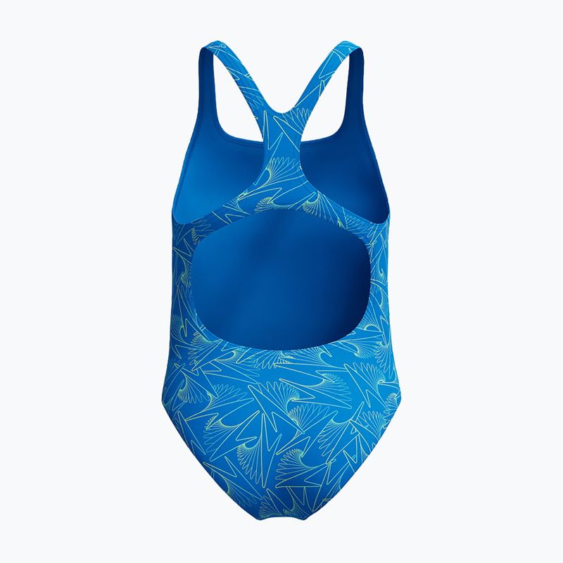 Children's one-piece swimsuit Speedo HyperBoom Allover Medalist lagoon blue/celeste 2