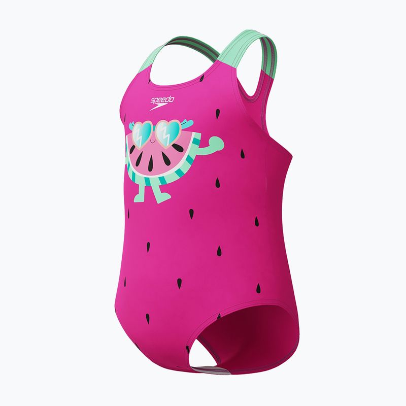 Children's one-piece swimsuit Speedo Digital Printed neon bubblegum 3