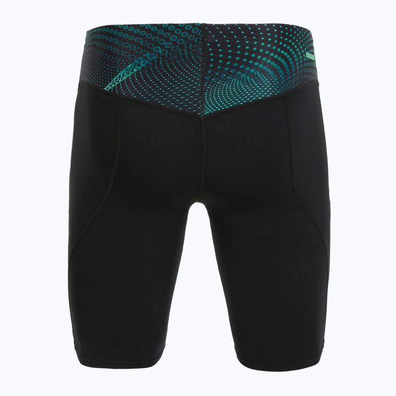 Men's swim jammers Speedo Endurance+ Max Compression Jammer black/turquoise gem 2