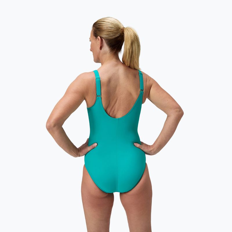 Ladies' one-piece swimsuit Speedo Shaping Cross Knot turquoise gem 3