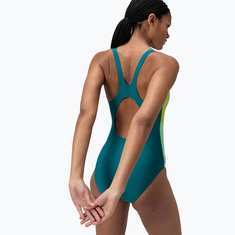 Women's one-piece swimsuit Speedo Colourblock 2.0 deep emerald 3