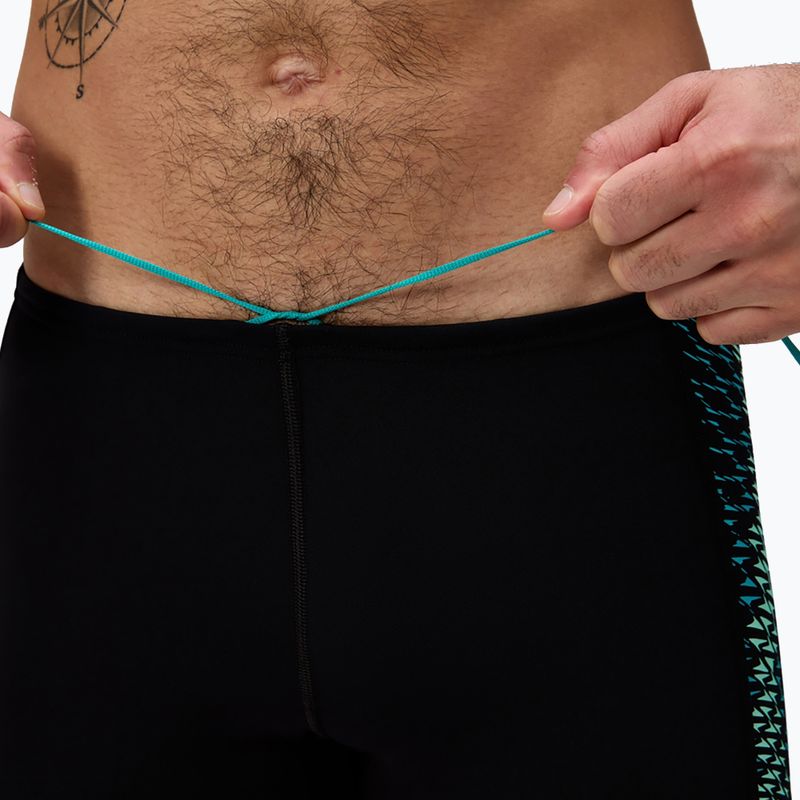 Men's swim boxers Speedo Endurance+ Tech Panel Aquashort black/turquoise gem 6