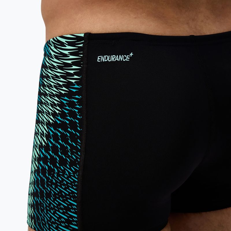 Men's swim boxers Speedo Endurance+ Tech Panel Aquashort black/turquoise gem 7