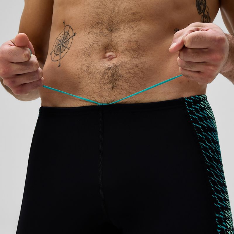 Men's swim jammers Speedo Endurance+ Tech Panel Jammer black/turquoise gem 4