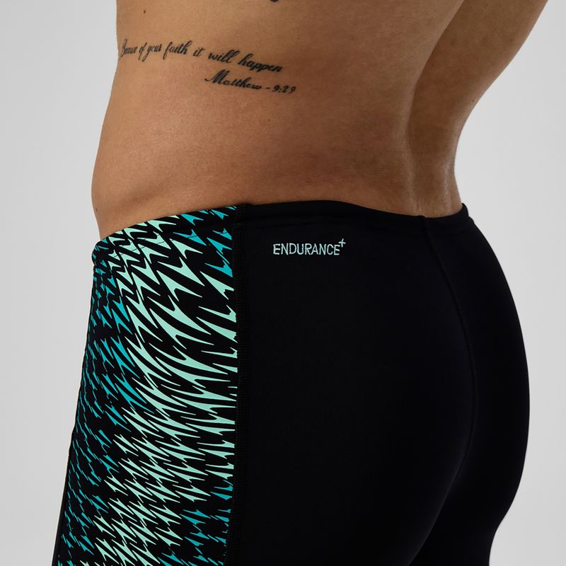 Men's swim jammers Speedo Endurance+ Tech Panel Jammer black/turquoise gem 5