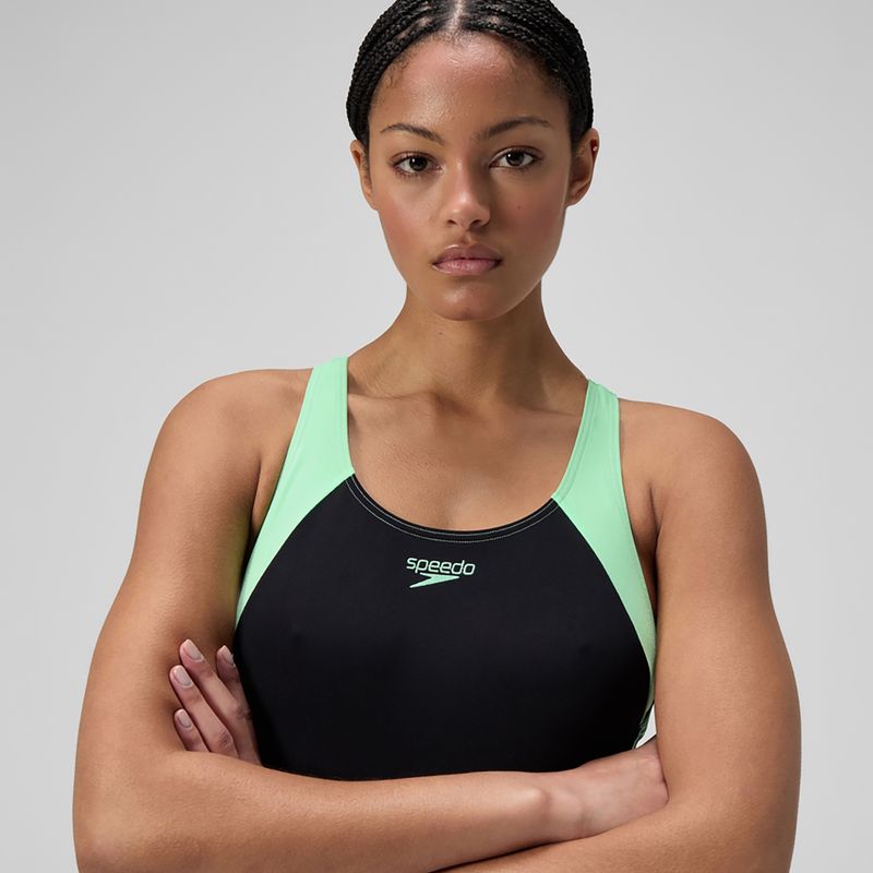 Women's one-piece swimsuit Speedo HyperBoom Splice Racerback alfalfa green 5