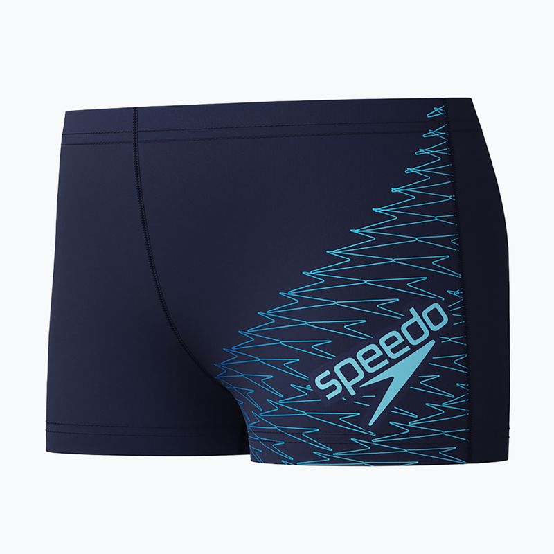 Children's swim boxers Speedo Medley Logo Aquashort peacoat/sugar blue 3