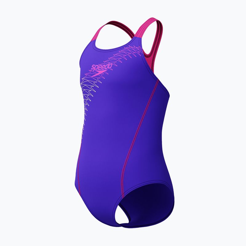 Children's one-piece swimsuit Speedo Medley Logo Medalist indigo glow 3