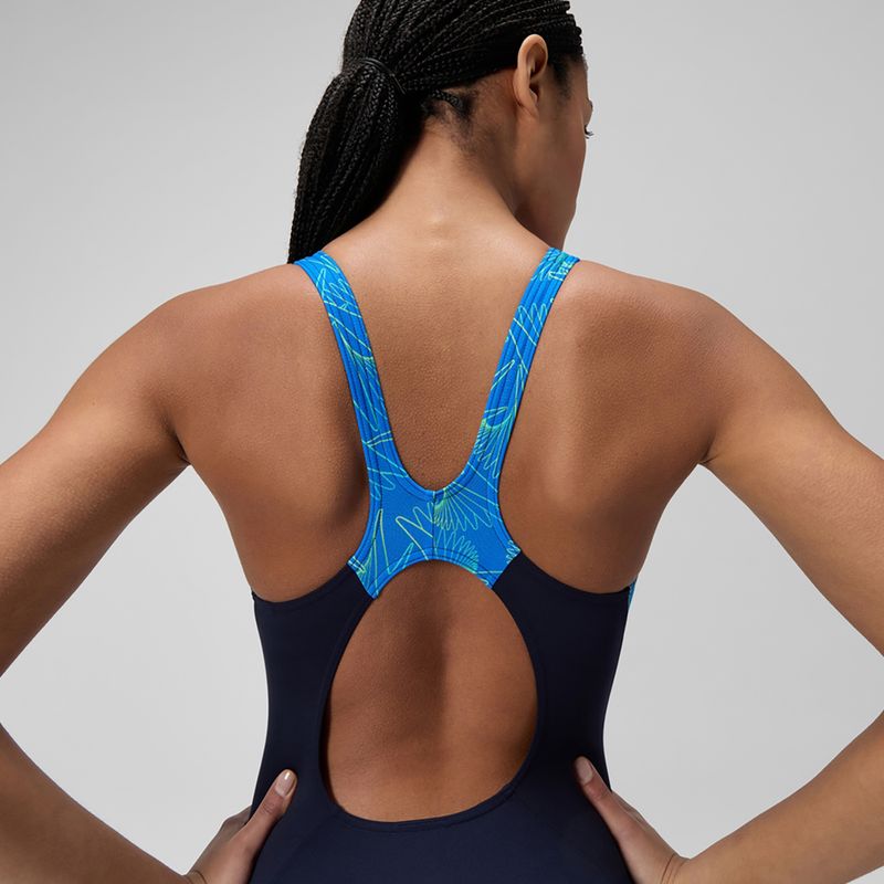 Women's one-piece swimsuit Speedo HyperBoom Splice Muscleback lagoon blue 7