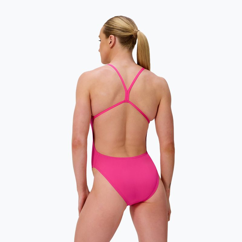 Women's one-piece swimsuit Speedo FL Solid V-Back flare pink 2