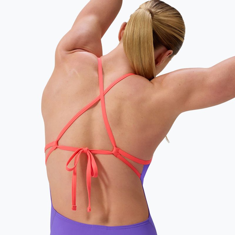 Women's one-piece swimsuit Speedo FL Solid Tie Back indigo glow/picton blue 5