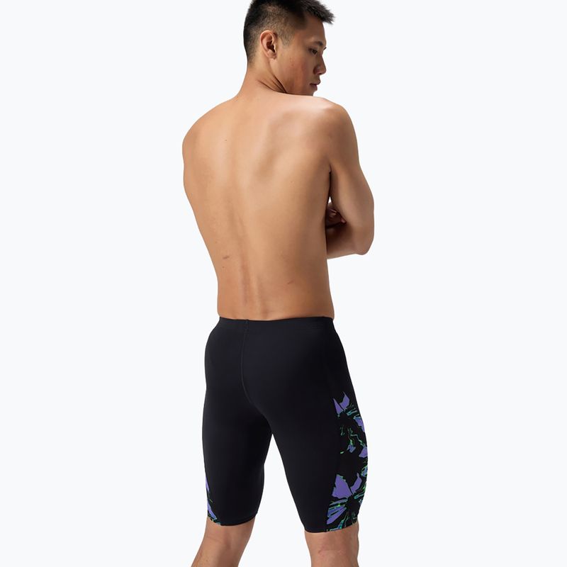 Men's swim jammers Speedo ML Printed Side Spliced gloral glitch/black 3