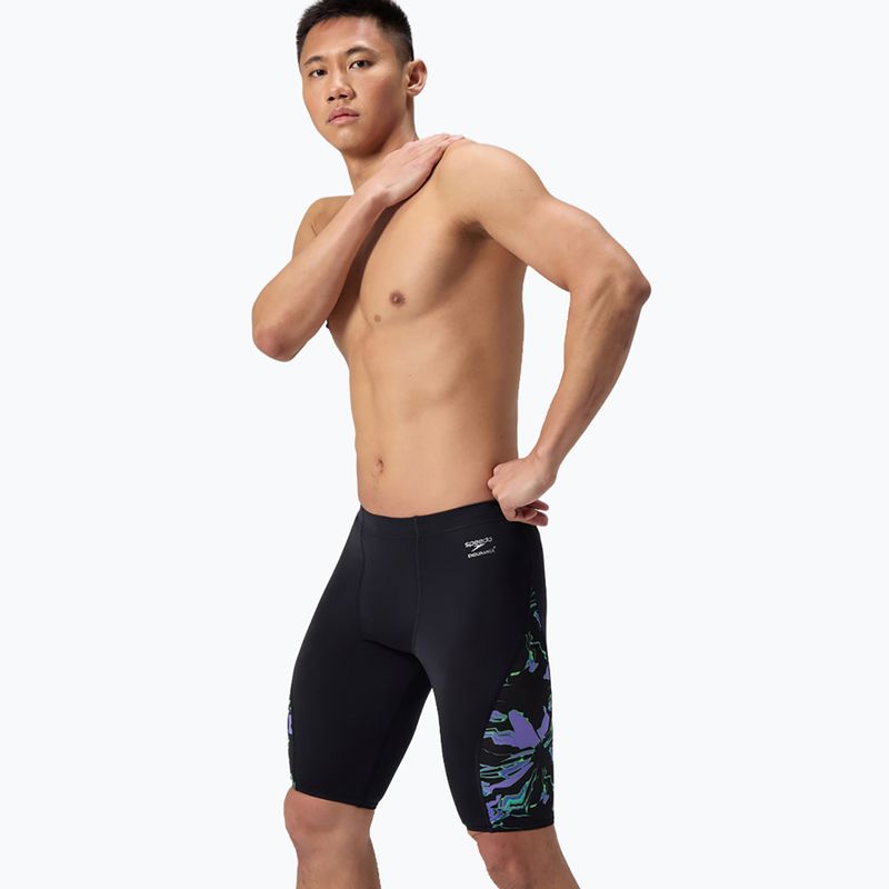 Men's swim jammers Speedo ML Printed Side Spliced gloral glitch/black 4