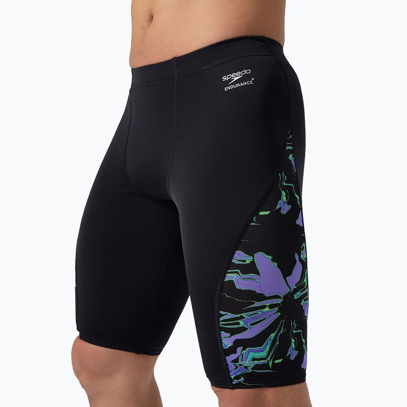 Men's swim jammers Speedo ML Printed Side Spliced gloral glitch/black 5