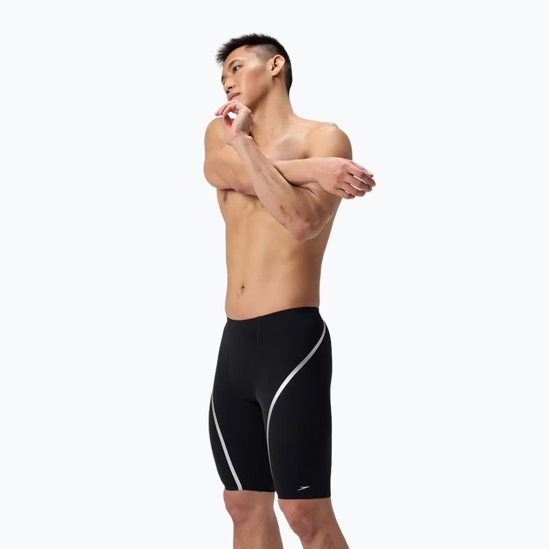 Men's swim jammers Speedo Movement Jammer black/silver 4