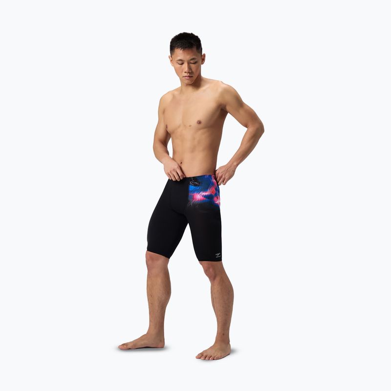 Men's swim jammers Speedo Placement Printed electro static/black 2