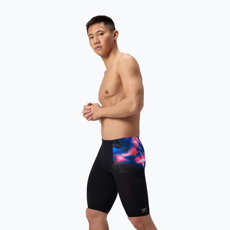 Men's swim jammers Speedo Placement Printed electro static/black 4