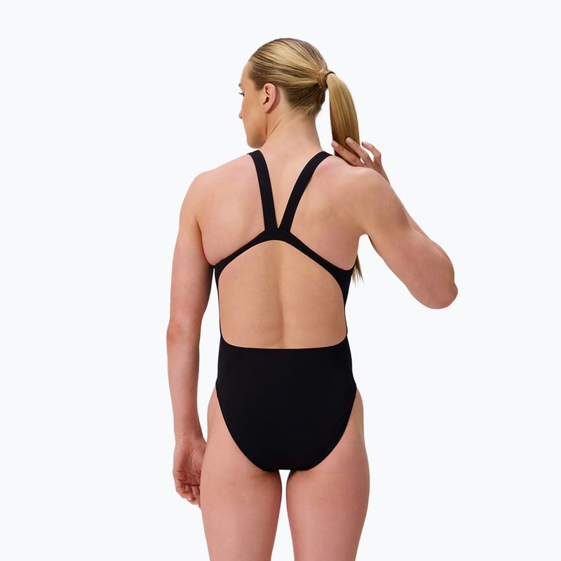 Women's one-piece swimsuit Speedo FL Solid Leaderback team black 2