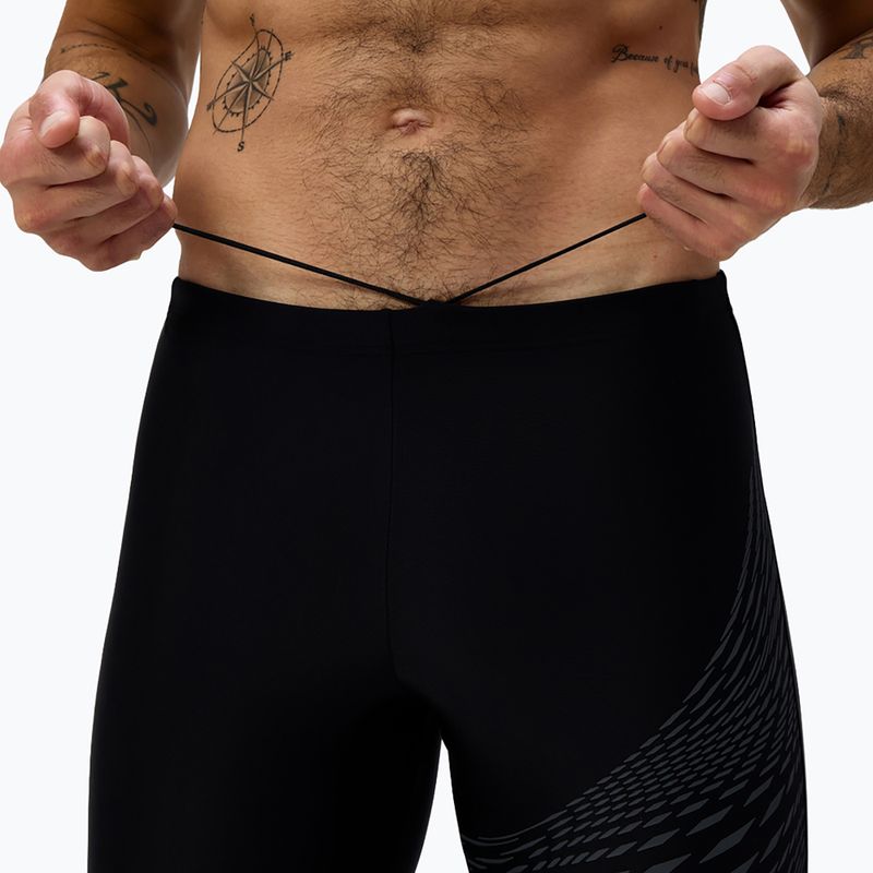 Men's swim jammers Speedo Medley Logo Jammer black/lead grey 6