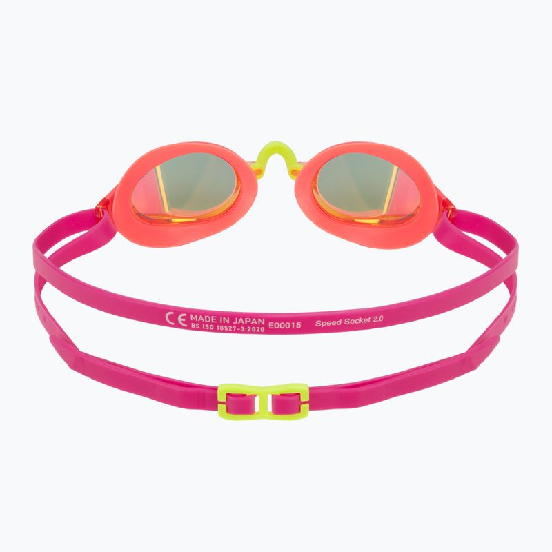 Swim goggles Speedo Fastskin Speedsocket 2 Mirror neon melon/vermillion/gold mirror 4