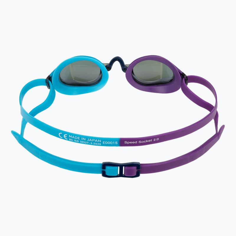 Swim goggles Speedo Fastskin Speedsocket 2 Mirror mayan blue/galaxy grape/smoke/iris mirror 4
