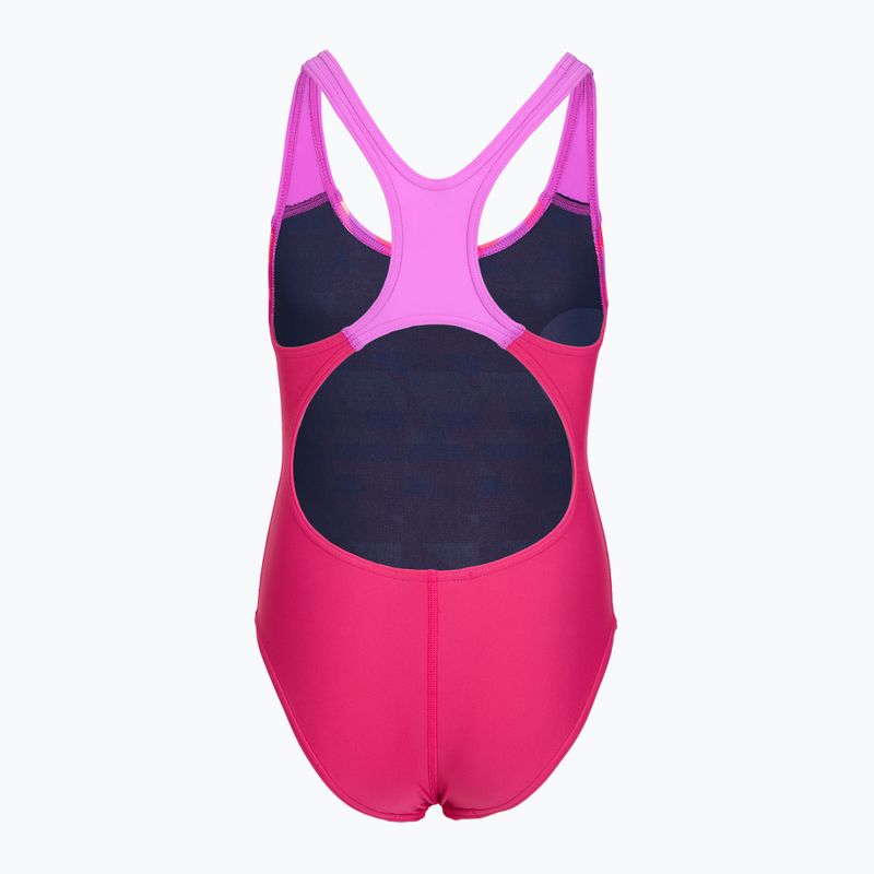 Children's one-piece swimsuit Speedo Digital Placement Splashback pink/glassy pink 2