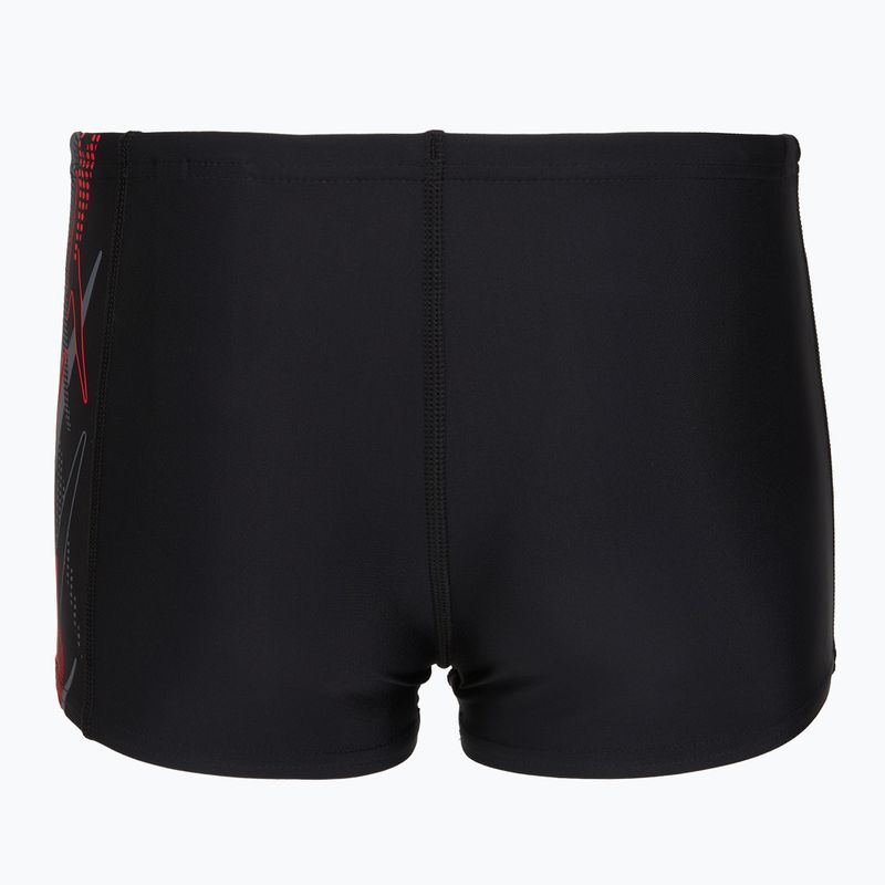 Boys' swim boxers Speedo Plastisol Placement Aquashort anthracite/hrr 2