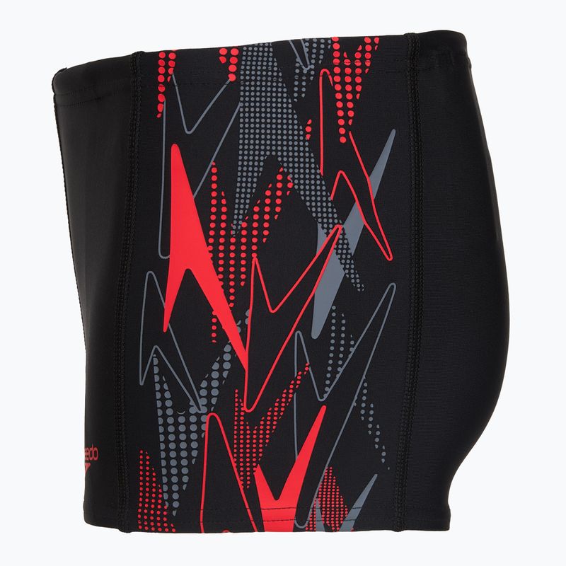 Boys' swim boxers Speedo Plastisol Placement Aquashort anthracite/hrr 3
