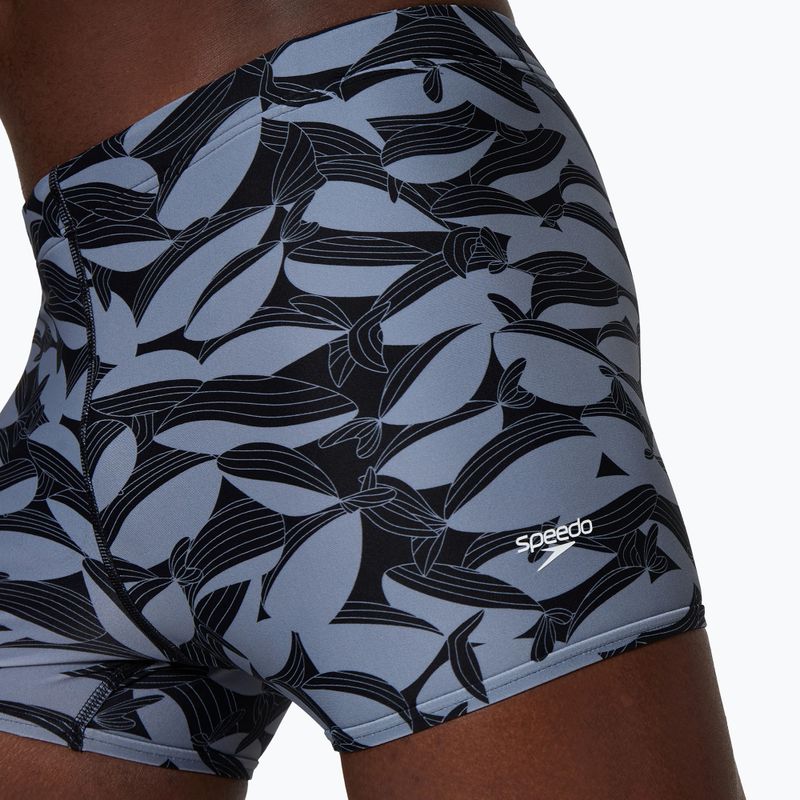 Men's swim boxer trunks Speedo Print Beachstar Square Leg Anthracite/Coin Grey 4