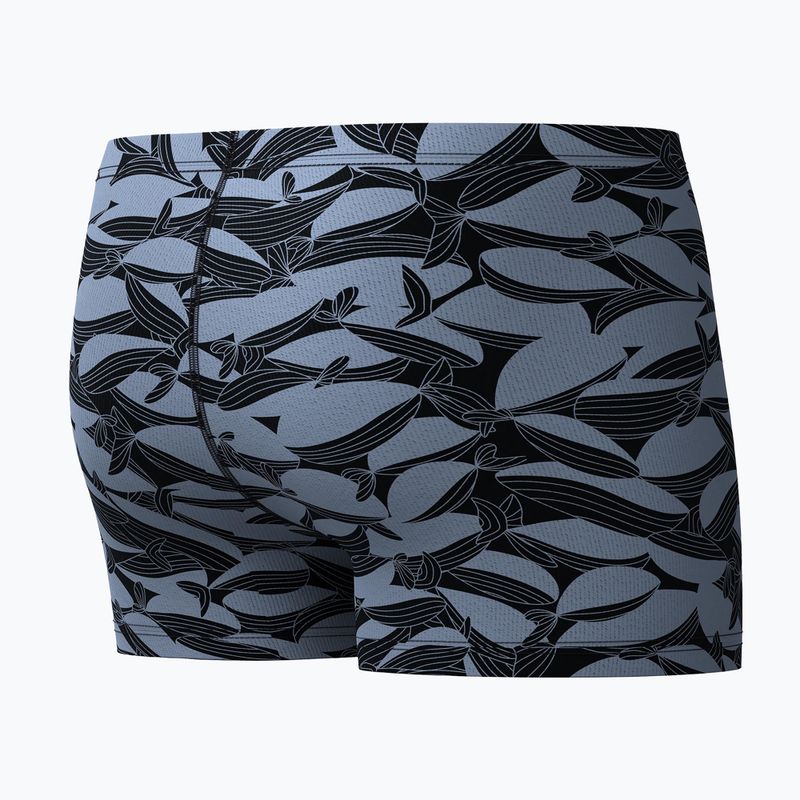 Men's swim boxer trunks Speedo Print Beachstar Square Leg Anthracite/Coin Grey 7