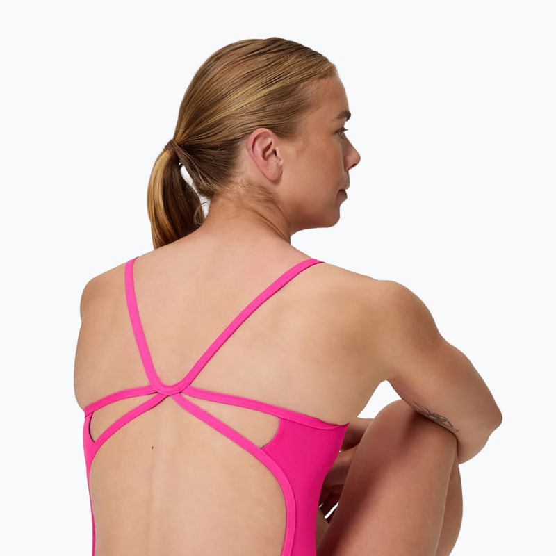 Women's one-piece swimsuit Speedo Solid Web punchy pink 4