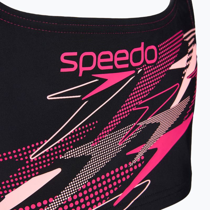 Children's two-piece swimsuit Speedo Medley Logo Racerback 2pc anthracite/pink 5