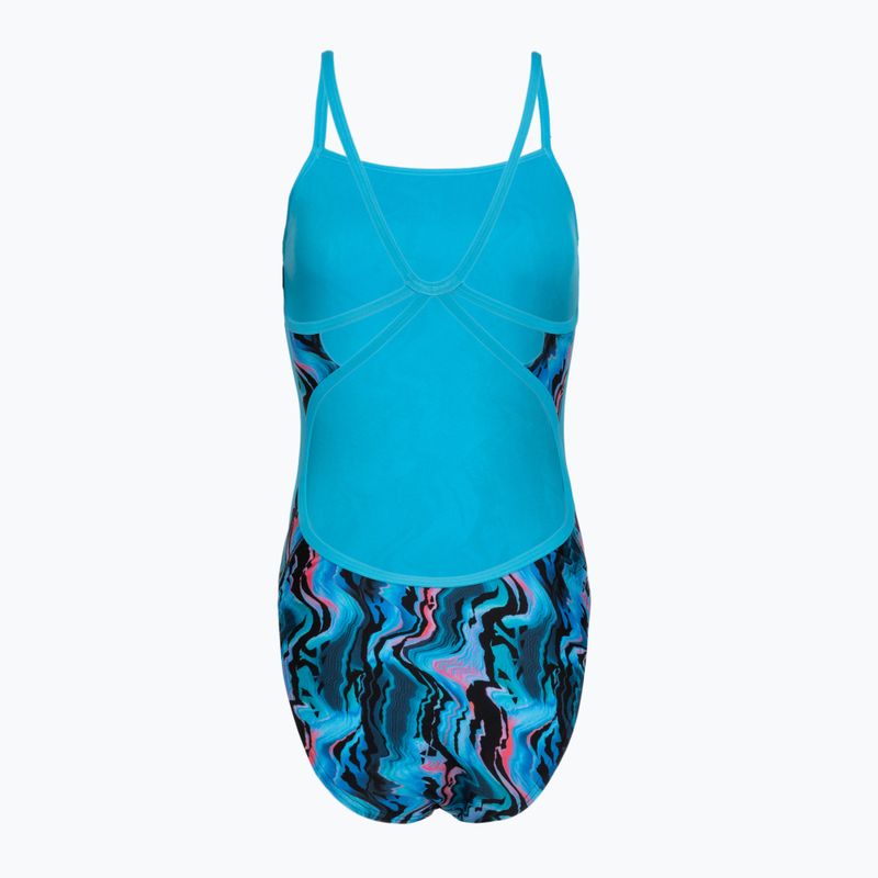 Women's one-piece swimsuit Speedo Printed Web Back canyon ombre/black 2