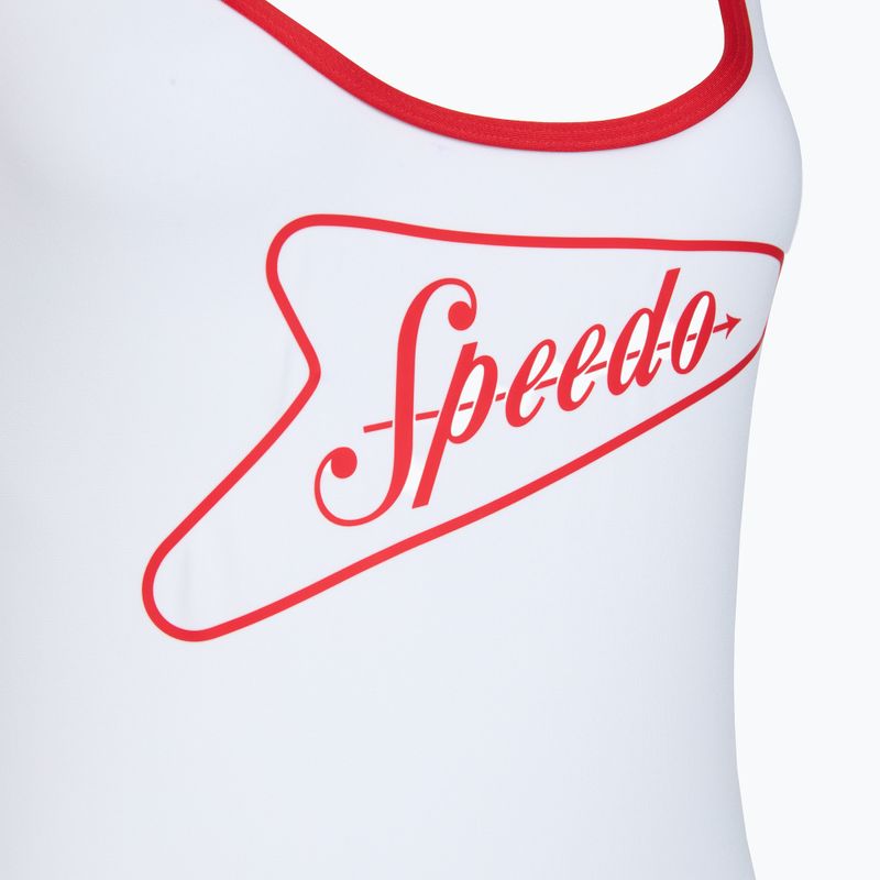 Women's one-piece swimsuit Speedo Solid Bound Scoop high risk red/bright white 3