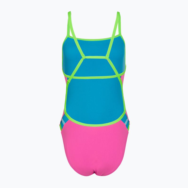 Women's one-piece swimsuit Speedo Solid Tri neon flamingo 2