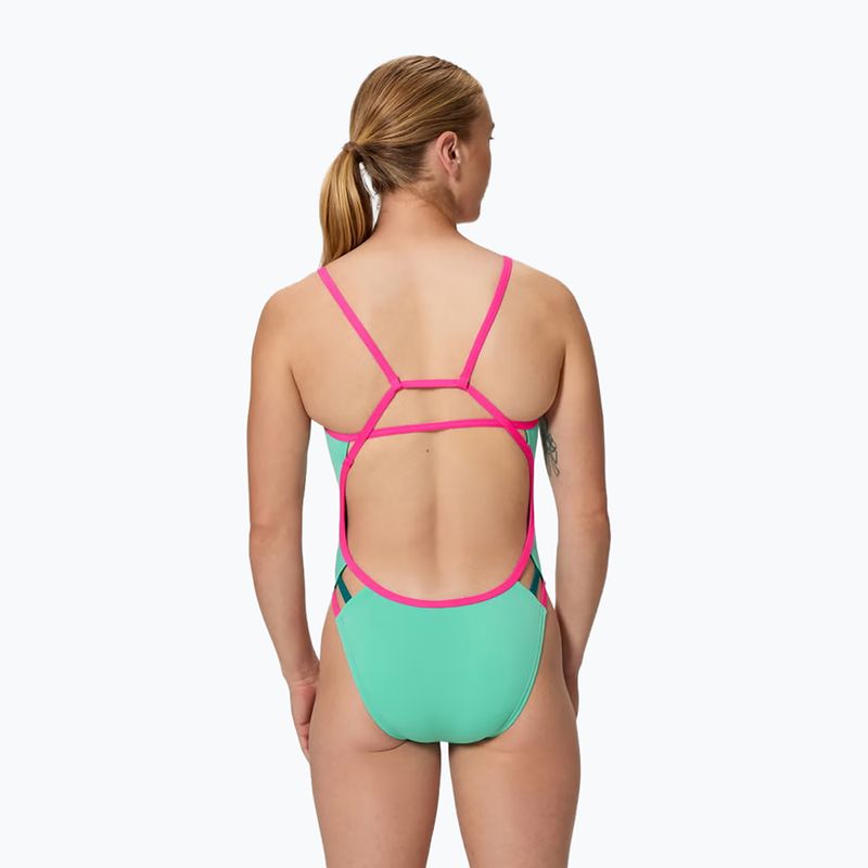 Women's one-piece swimsuit Speedo Solid Tri aqua breeze 2