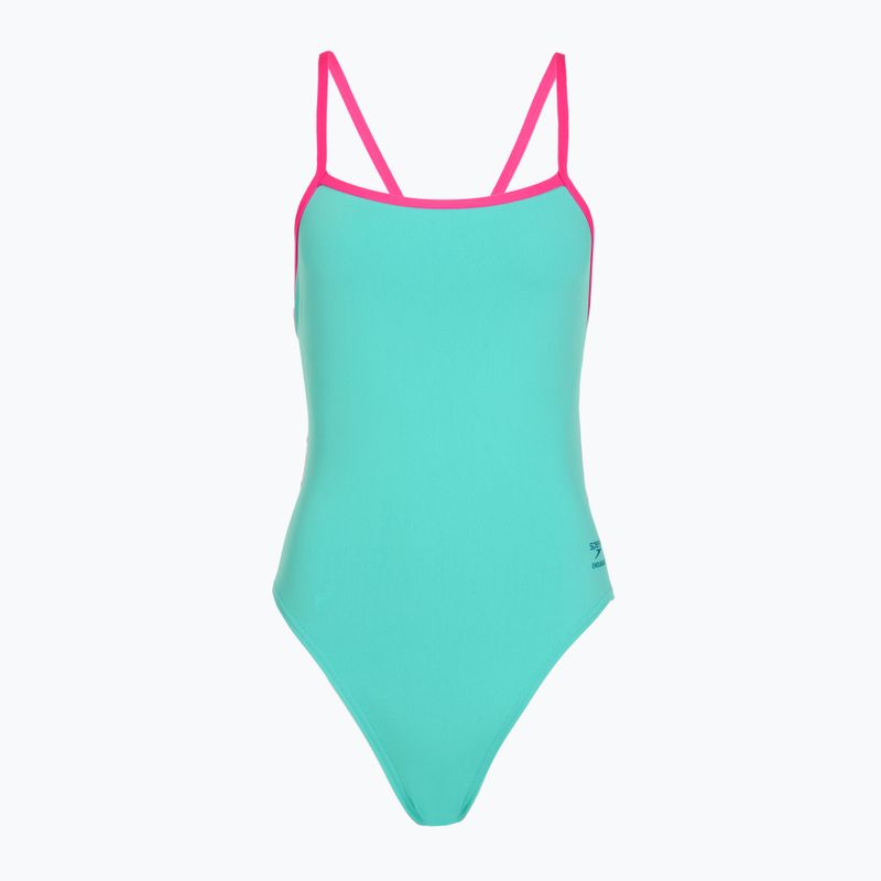 Women's one-piece swimsuit Speedo Solid Tri aqua breeze