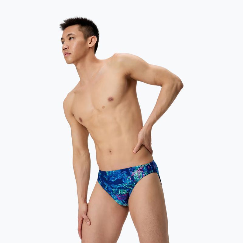 Men's swim boxers Speedo Printed Brief pixel pool/navy 3