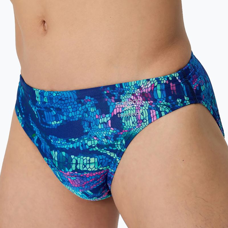 Men's swim boxers Speedo Printed Brief pixel pool/navy 4