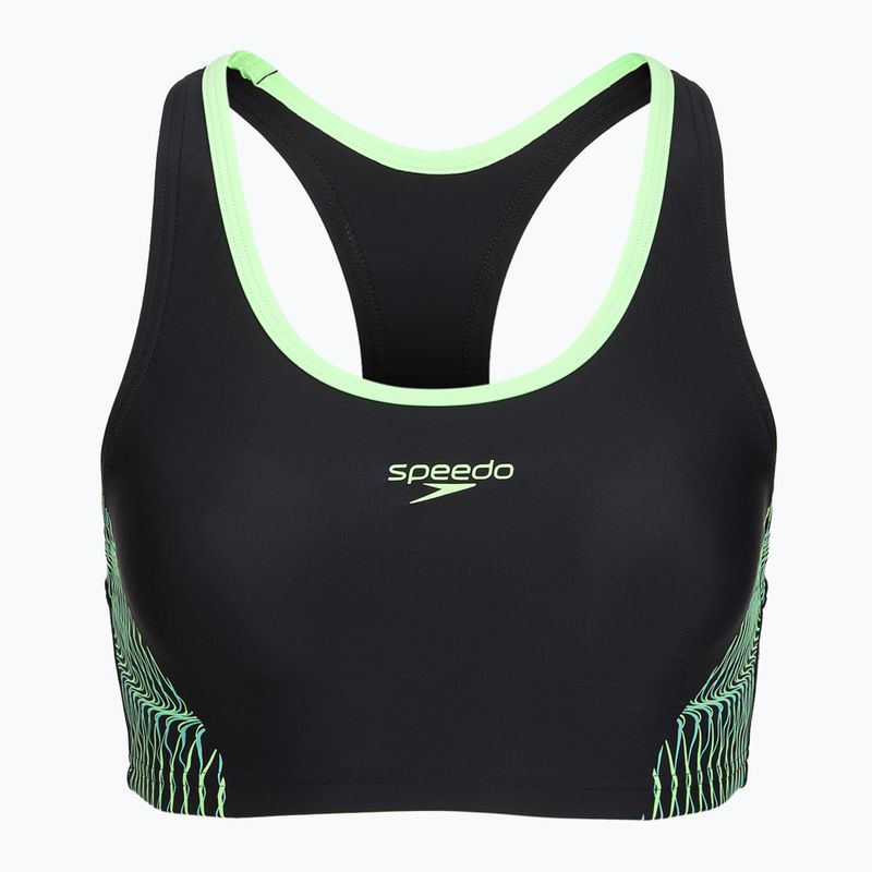 Women's two-piece swimsuit Speedo Placement Raceback 2pc anthracite/clover 3