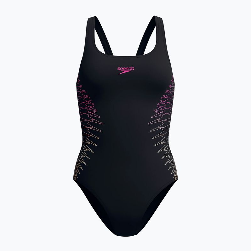 Ladies' one-piece swimsuit Speedo Placement Muscleback anthracite/clover 6