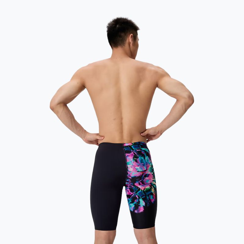Men's swim jammers Speedo Placement Aquashort glitchy garden/black 2